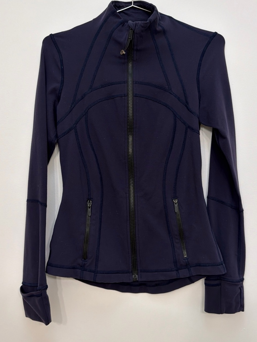 Lululemon Atlética Divine Full Zip Navy Zip Jacket, Size 6 - Picture 3 of 8